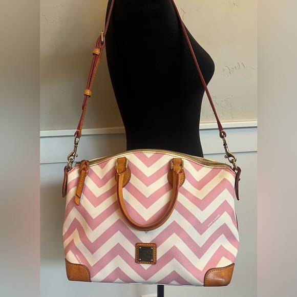 Dooney & Bourke Chevron Print Satchel - Picture 1 of 15